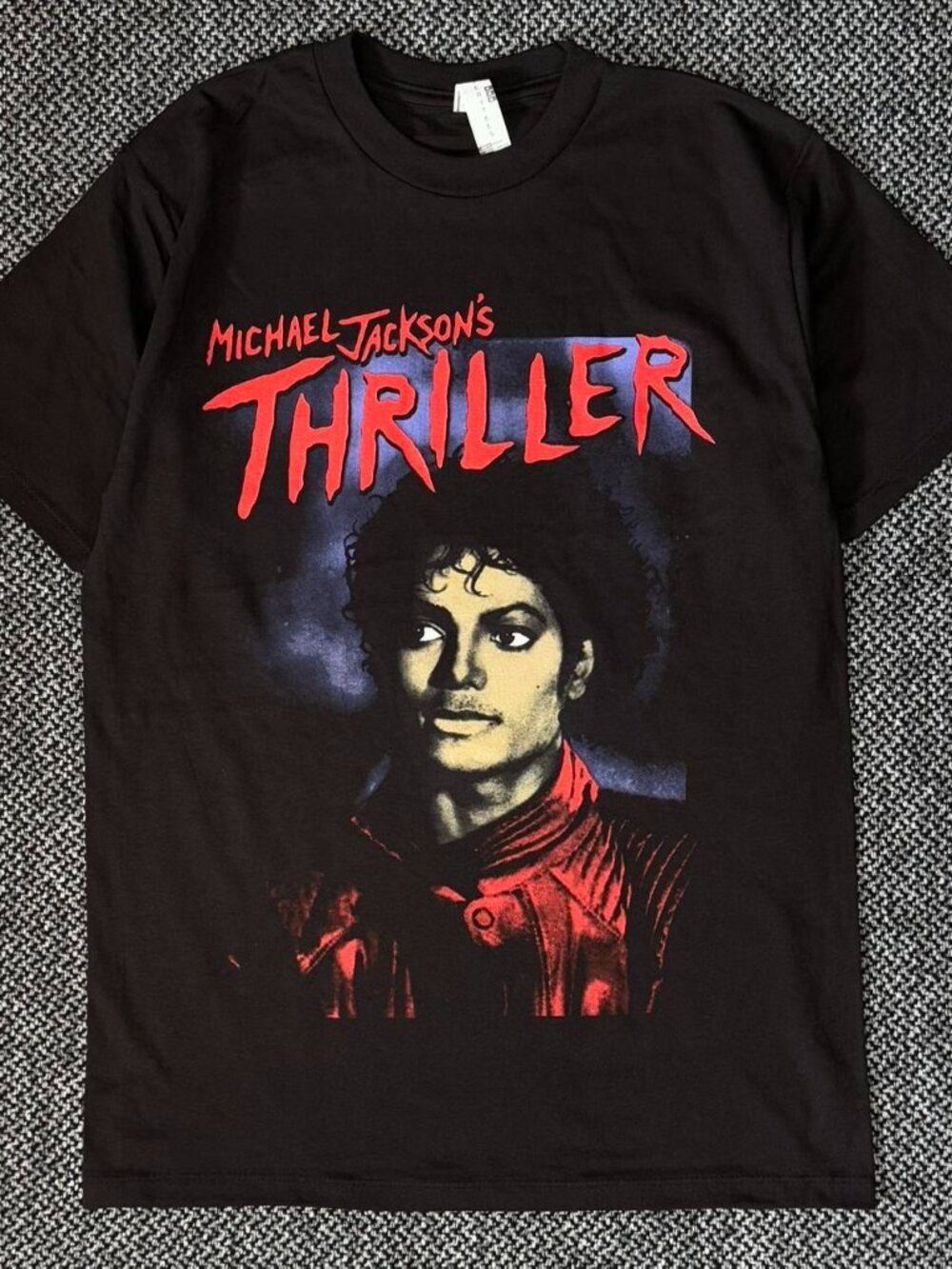 80s Pop Icon Thriller Inspired Graphic Tee Black